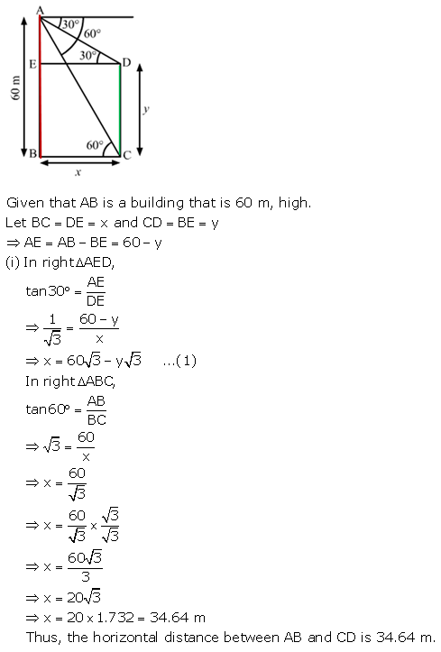 Selina Concise Mathematics Class 10 ICSE Solutions Heights and Distances image - 57