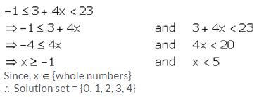 Selina Concise Mathematics Class 10 ICSE Solutions Linear Inequations (in one variable) - 13