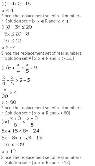 Selina Concise Mathematics Class 10 ICSE Solutions Linear Inequations (in one variable) - 7