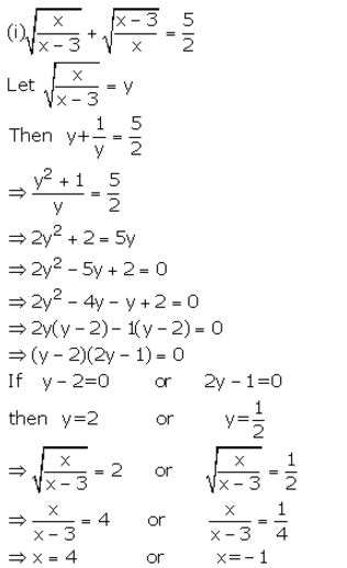 Selina Concise Mathematics Class 10 ICSE Solutions Quadratic Equations - 72