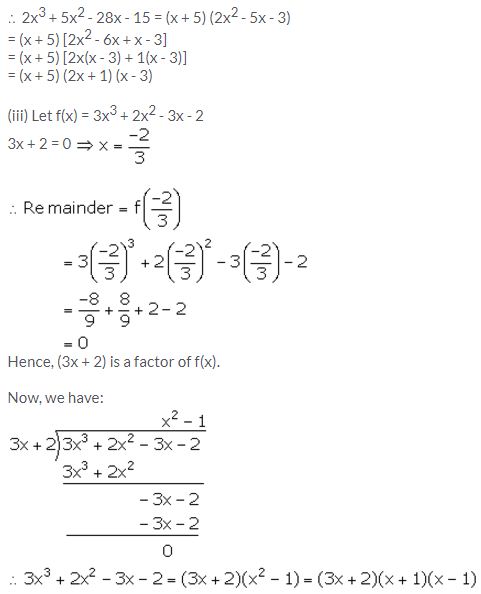 Selina Concise Mathematics Class 10 ICSE Solutions Remainder and Factor Theorems - 21