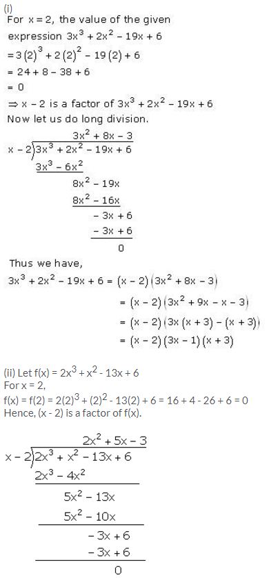 Selina Concise Mathematics Class 10 ICSE Solutions Remainder and Factor Theorems - 22