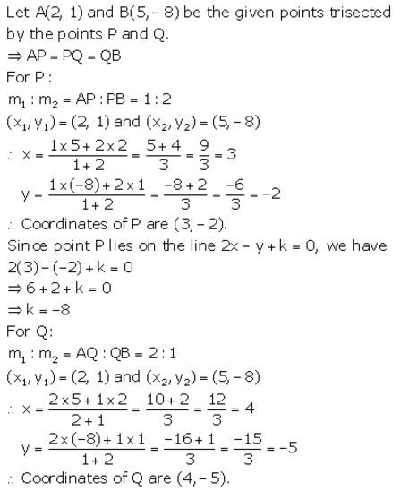 Selina Concise Mathematics Class 10 ICSE Solutions Section and Mid-Point Formula - 85