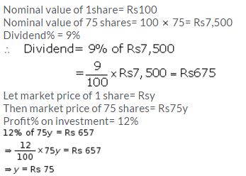 Selina Concise Mathematics Class 10 ICSE Solutions Shares and Dividends - 10