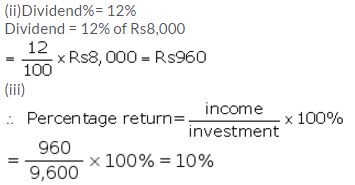 Selina Concise Mathematics Class 10 ICSE Solutions Shares and Dividends - 14