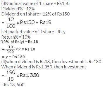 Selina Concise Mathematics Class 10 ICSE Solutions Shares and Dividends - 33