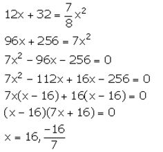 Selina Concise Mathematics Class 10 ICSE Solutions Solving Simple Problems (Based on Quadratic Equations) - 14