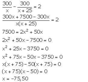 Selina Concise Mathematics Class 10 ICSE Solutions Solving Simple Problems (Based on Quadratic Equations) - 17