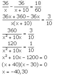 Selina Concise Mathematics Class 10 ICSE Solutions Solving Simple Problems (Based on Quadratic Equations) - 19