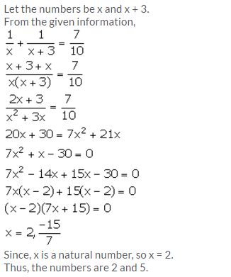 Selina Concise Mathematics Class 10 ICSE Solutions Solving Simple Problems (Based on Quadratic Equations) - 2