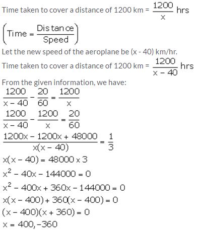 Selina Concise Mathematics Class 10 ICSE Solutions Solving Simple Problems (Based on Quadratic Equations) - 20