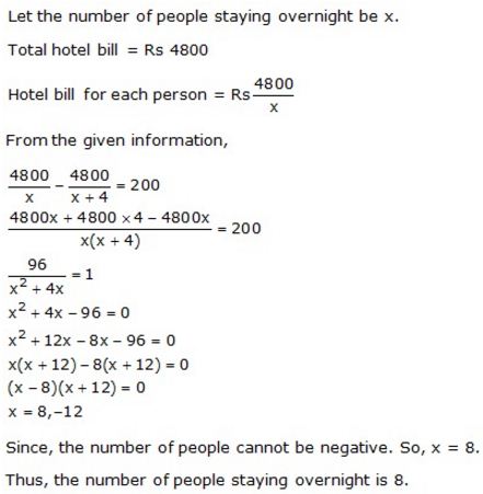 Selina Concise Mathematics Class 10 ICSE Solutions Solving Simple Problems (Based on Quadratic Equations) - 40