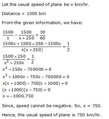 Selina Concise Mathematics Class 10 ICSE Solutions Solving Simple Problems (Based on Quadratic Equations) - 43