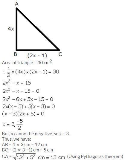 Selina Concise Mathematics Class 10 ICSE Solutions Solving Simple Problems (Based on Quadratic Equations) - 9