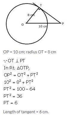 Selina Concise Mathematics Class 10 ICSE Solutions Tangents and Intersecting Chords - 1