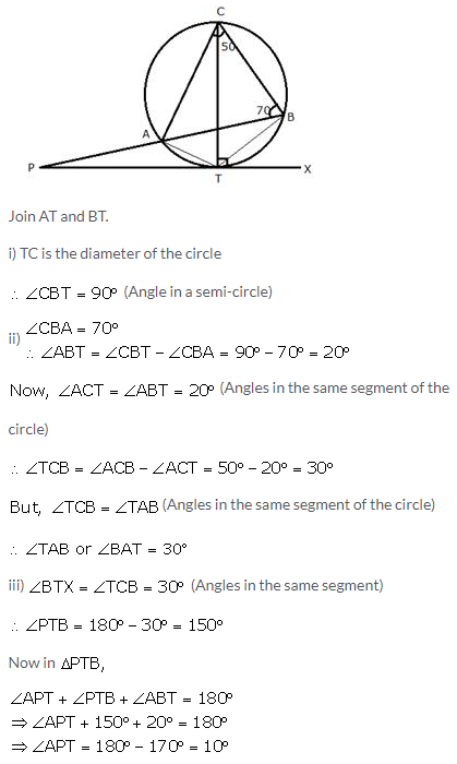 Selina Concise Mathematics Class 10 ICSE Solutions Tangents and Intersecting Chords - 35