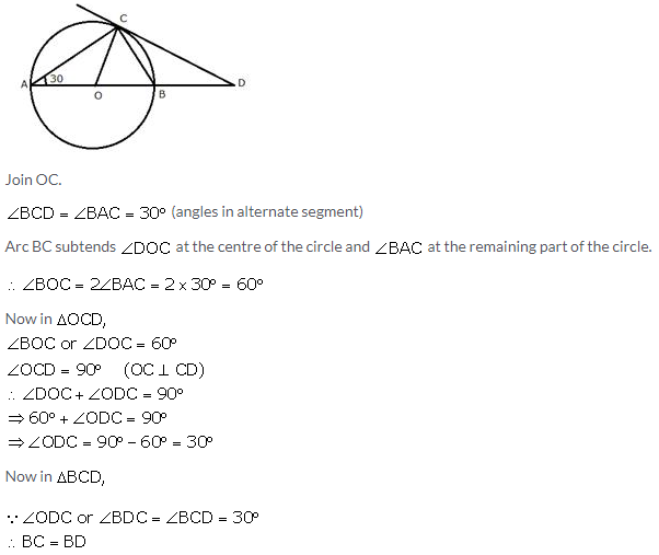 Selina Concise Mathematics Class 10 ICSE Solutions Tangents and Intersecting Chords - 49