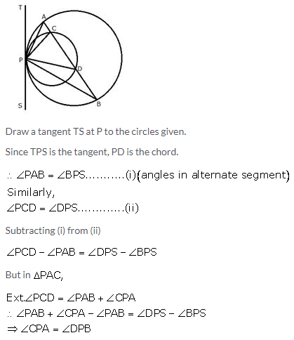 Selina Concise Mathematics Class 10 ICSE Solutions Tangents and Intersecting Chords - 55