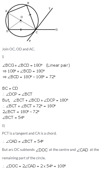 Selina Concise Mathematics Class 10 ICSE Solutions Tangents and Intersecting Chords - 58