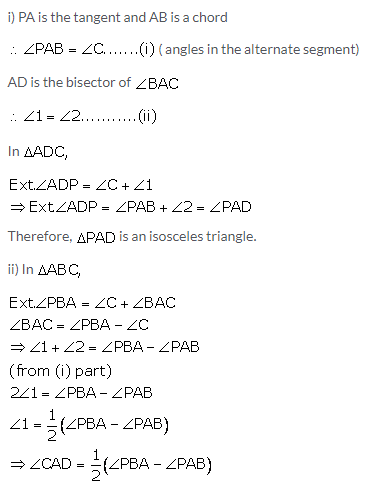 Selina Concise Mathematics Class 10 ICSE Solutions Tangents and Intersecting Chords - 61