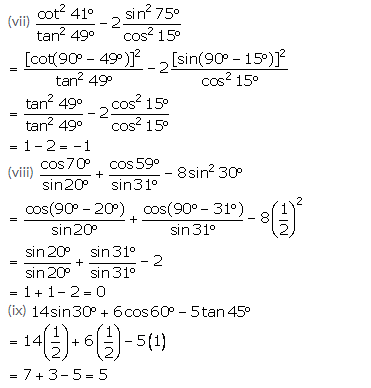 Selina Concise Mathematics Class 10 ICSE Solutions Trigonometrical Identities image - 124