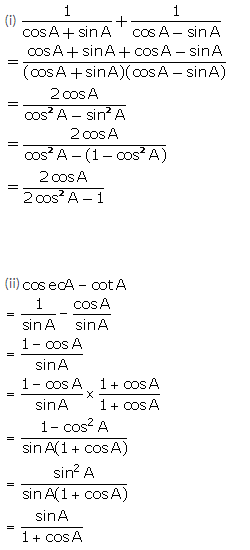 Selina Concise Mathematics Class 10 ICSE Solutions Trigonometrical Identities image - 152