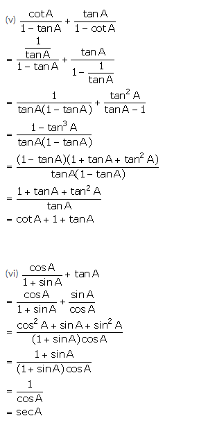 Selina Concise Mathematics Class 10 ICSE Solutions Trigonometrical Identities image - 154