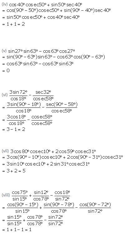 Selina Concise Mathematics Class 10 ICSE Solutions Trigonometrical Identities image - 172