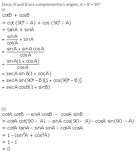 Selina Concise Mathematics Class 10 ICSE Solutions Trigonometrical Identities image - 176