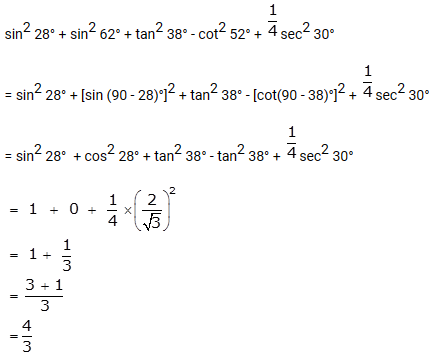 Selina Concise Mathematics Class 10 ICSE Solutions Trigonometrical Identities image - 198