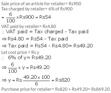 Selina Concise Mathematics Class 10 ICSE Solutions Value Added Tax image - 11