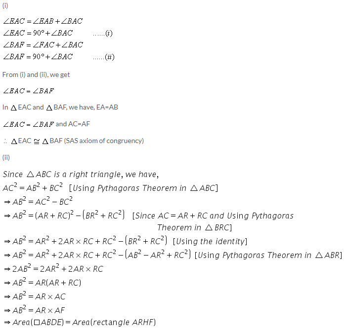 Selina Concise Mathematics Class 9 ICSE Solutions Area Theorems [Proof and Use] image -10