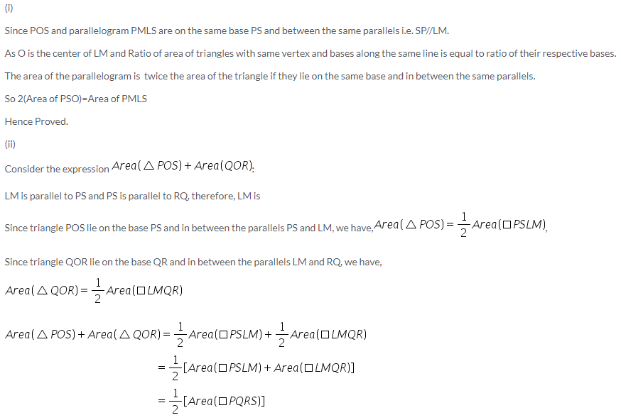 Selina Concise Mathematics Class 9 ICSE Solutions Area Theorems [Proof and Use] image -2