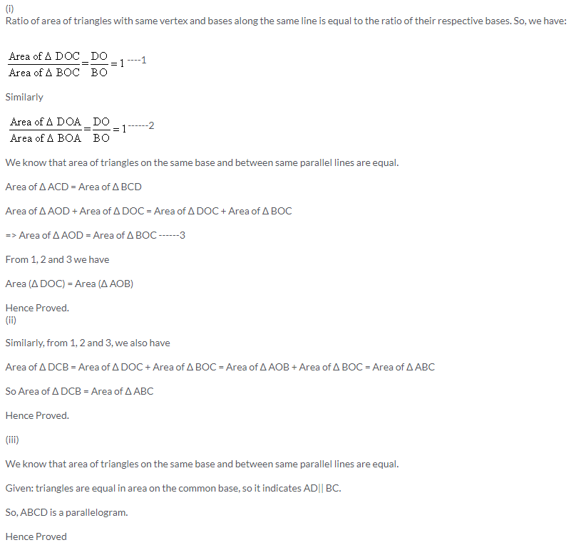 Selina Concise Mathematics Class 9 ICSE Solutions Area Theorems [Proof and Use] image -27