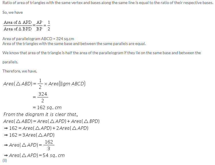 Selina Concise Mathematics Class 9 ICSE Solutions Area Theorems [Proof and Use] image -28