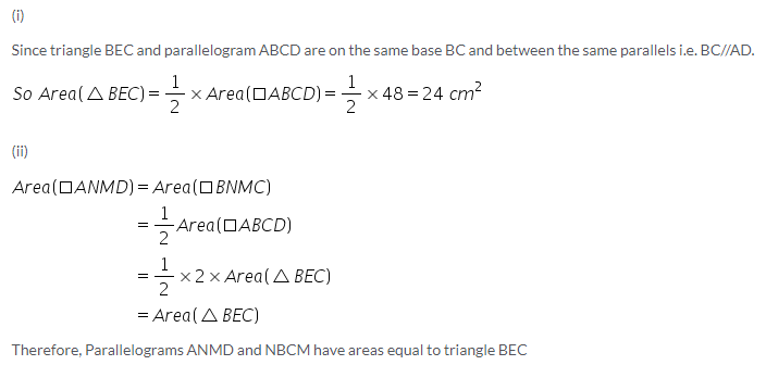 Selina Concise Mathematics Class 9 ICSE Solutions Area Theorems [Proof and Use] image -5