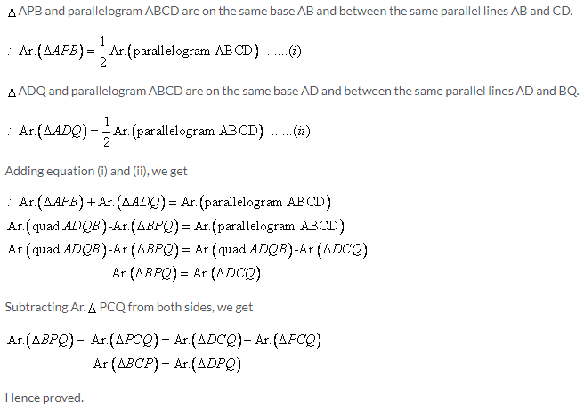 Selina Concise Mathematics Class 9 ICSE Solutions Area Theorems [Proof and Use] image -7