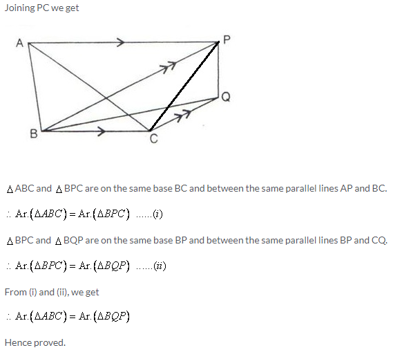 Selina Concise Mathematics Class 9 ICSE Solutions Area Theorems [Proof and Use] image -9