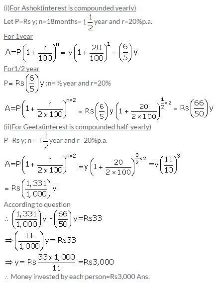 Selina Concise Mathematics Class 9 ICSE Solutions Compound Interest (Using Formula) 34