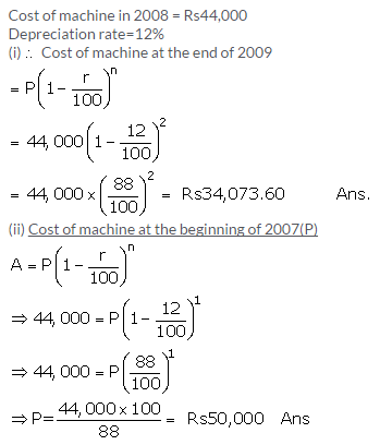 Selina Concise Mathematics Class 9 ICSE Solutions Compound Interest (Using Formula) 40