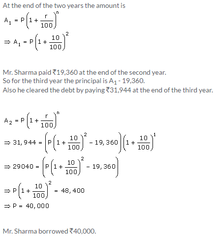 Selina Concise Mathematics Class 9 ICSE Solutions Compound Interest (Using Formula) 47