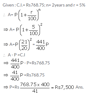 Selina Concise Mathematics Class 9 ICSE Solutions Compound Interest (Using Formula) 5