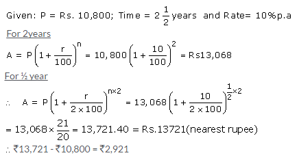 Selina Concise Mathematics Class 9 ICSE Solutions Compound Interest (Using Formula) 51