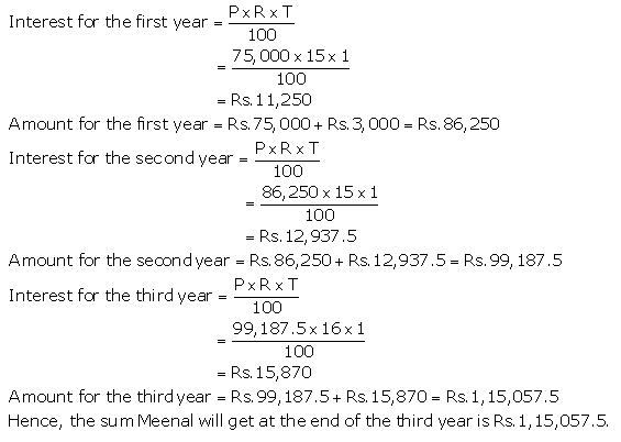 Selina Concise Mathematics Class 9 ICSE Solutions Compound Interest (Without using formula) 10