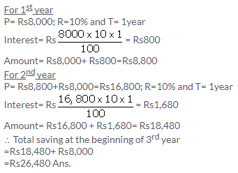 Selina Concise Mathematics Class 9 ICSE Solutions Compound Interest (Without using formula) 25