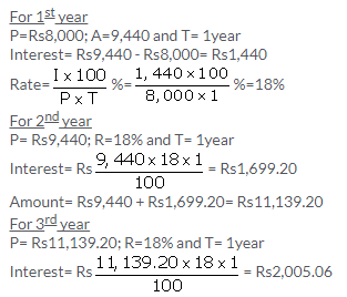 Selina Concise Mathematics Class 9 ICSE Solutions Compound Interest (Without using formula) 30