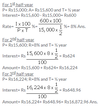 Selina Concise Mathematics Class 9 ICSE Solutions Compound Interest (Without using formula) 31