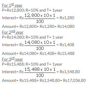 Selina Concise Mathematics Class 9 ICSE Solutions Compound Interest (Without using formula) 32