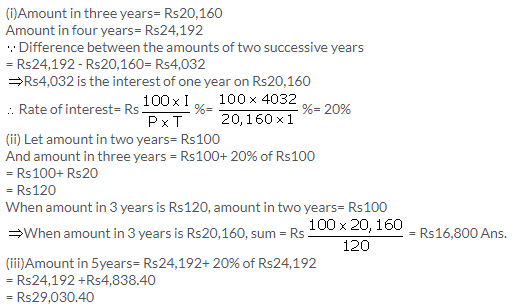 Selina Concise Mathematics Class 9 ICSE Solutions Compound Interest (Without using formula) 34