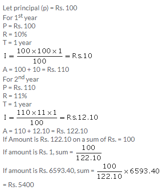 Selina Concise Mathematics Class 9 ICSE Solutions Compound Interest (Without using formula) 41